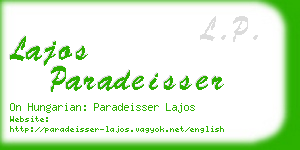 lajos paradeisser business card